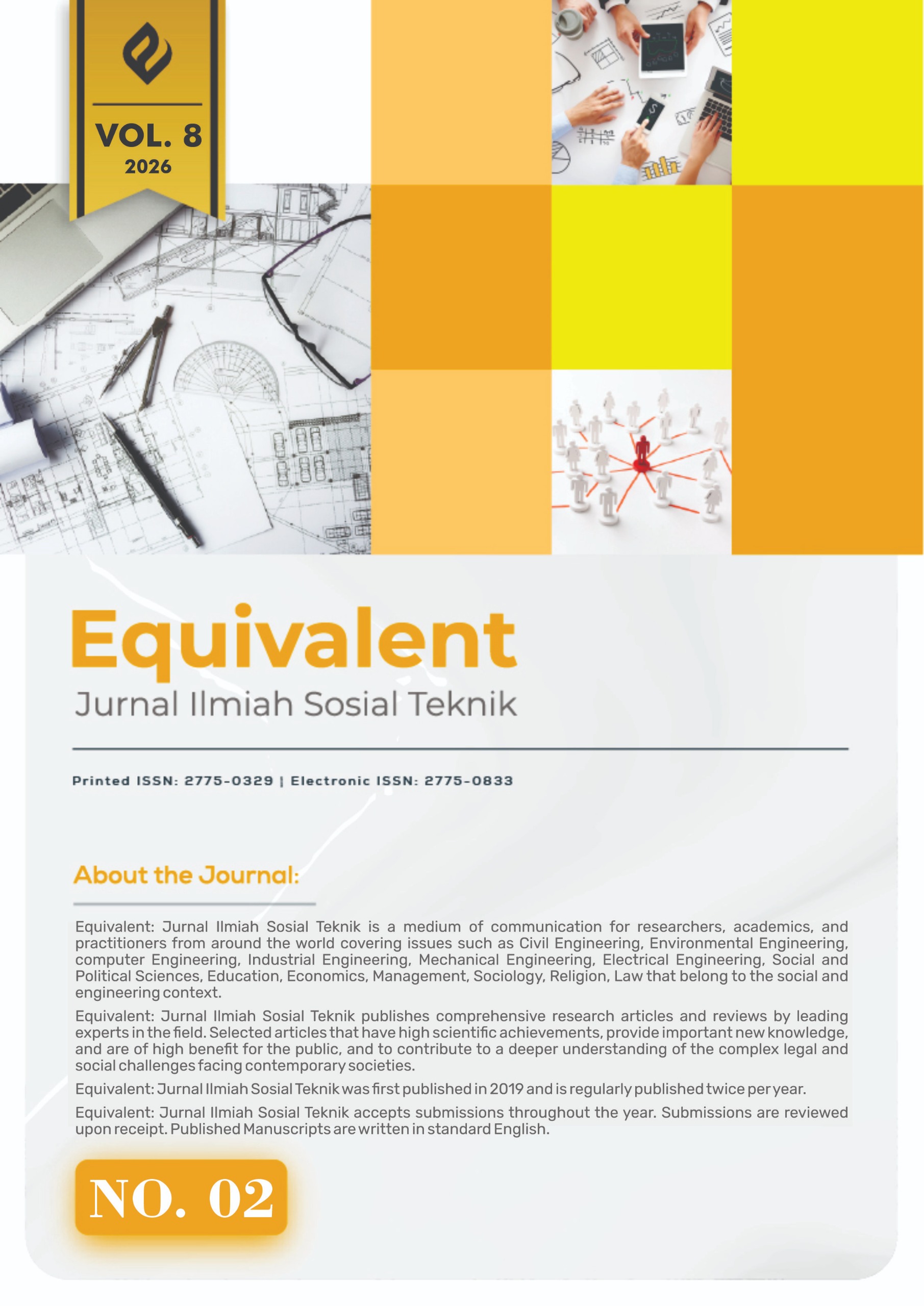 					View Vol. 8 No. 2 (2026): Equivalent: Jurnal Ilmiah Sosial Teknik
				